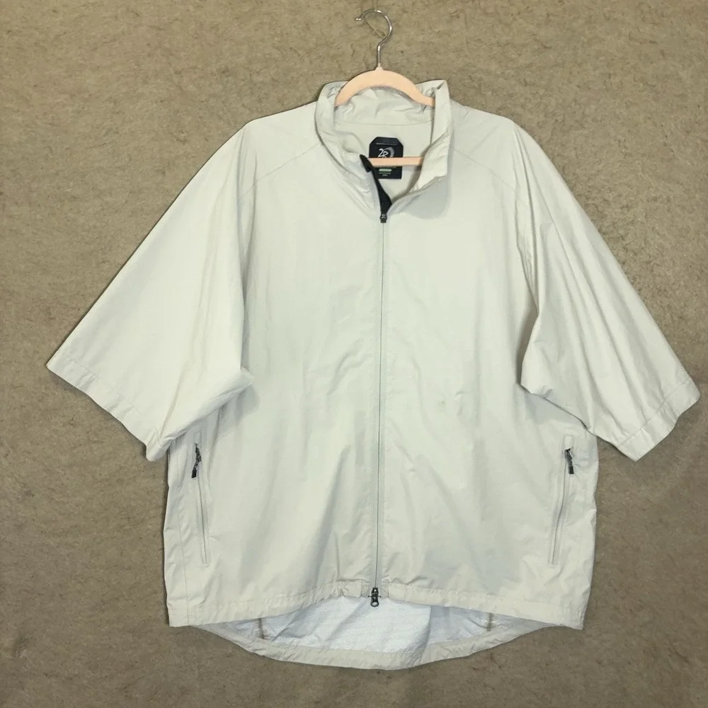 Zero Restriction Tour Series Convertible Golf Jacket‎ Mens 2XL Cream Beige